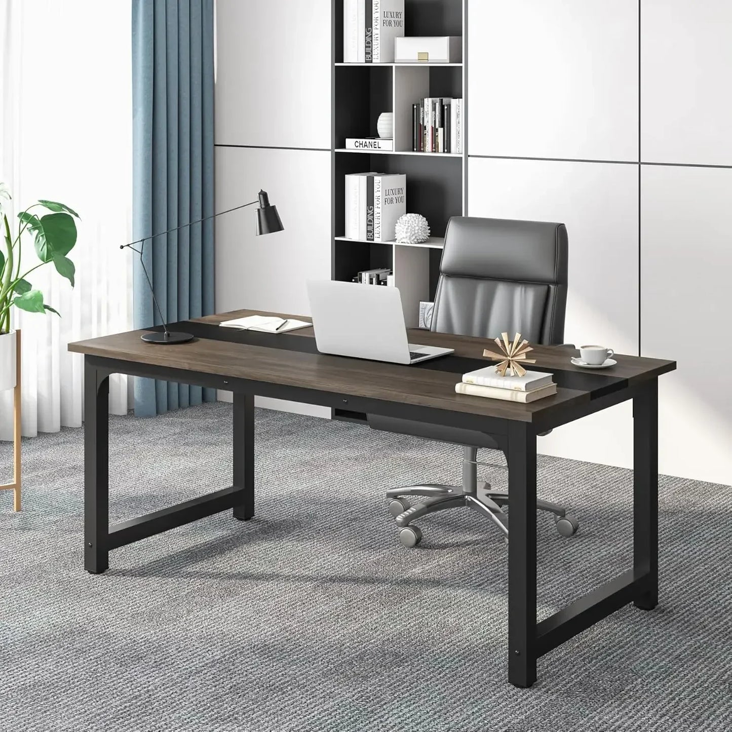 Contemporary Industrial Executive Desk