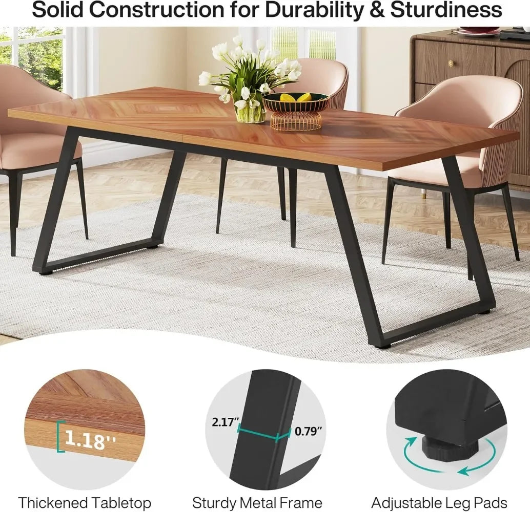 Modern Simple Thickened Frame Executive Desk