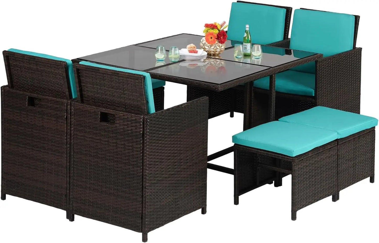 Rattan Patio Dining Set