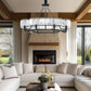 Vintage  Round Crystal Chandelier