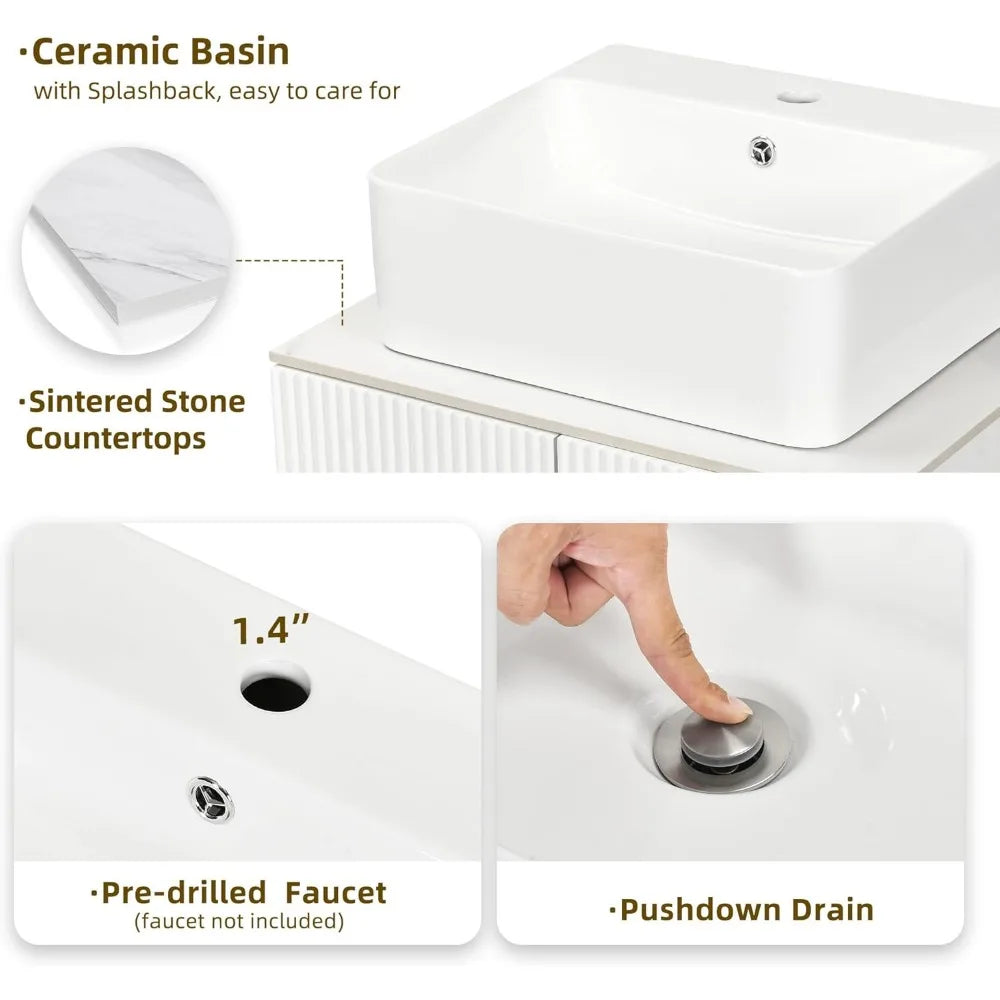 High Hardness Ceramic 24" Sink Set