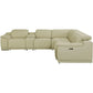 Modern Morocco Italian Leather Sectional Sofa with 3-Power Recliners