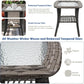 Swivel Rocker Wicker Chair Set