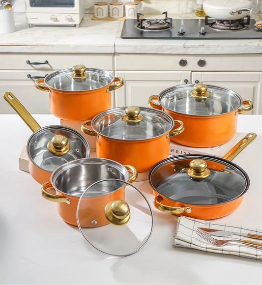 Non-Stick Stainless Steel Cookware Set