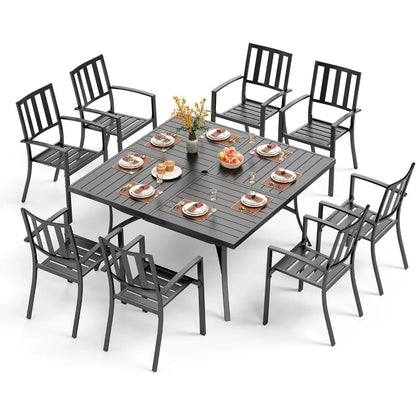 Square Metal Dining Set