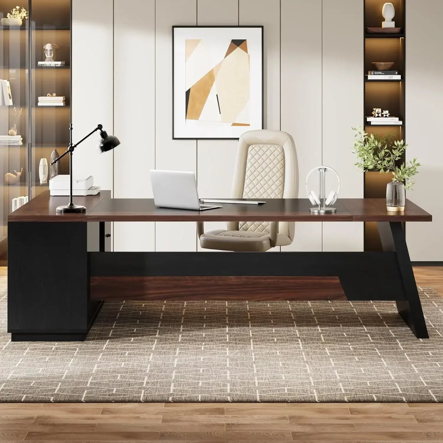 Professional L-Shaped Executive Desk