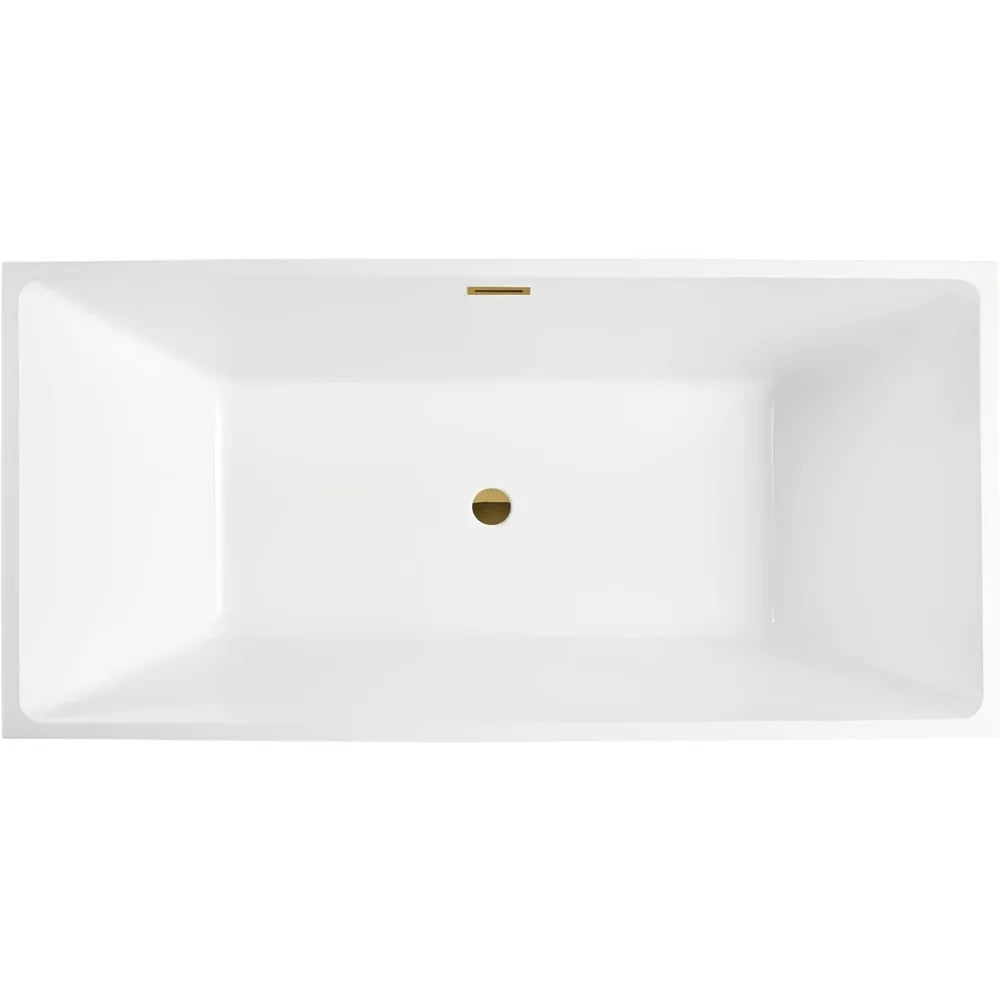Modern Sleek Rectangular Acrylic Bathtub