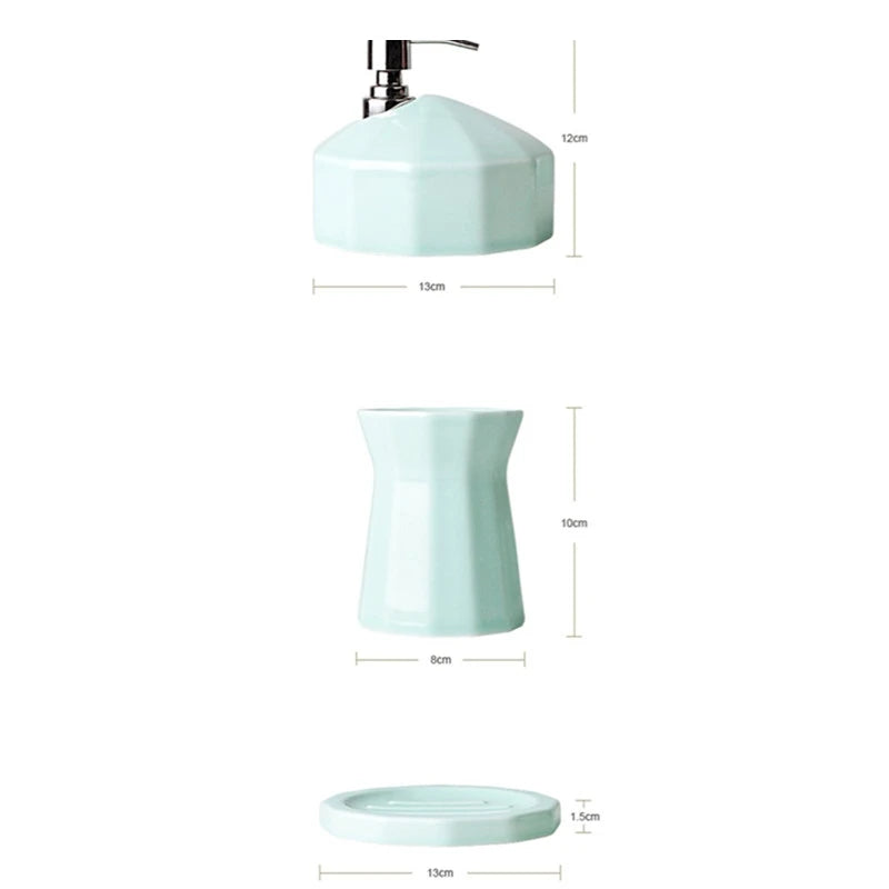 Modern Chic Ceramic Bathroom Accessory Set