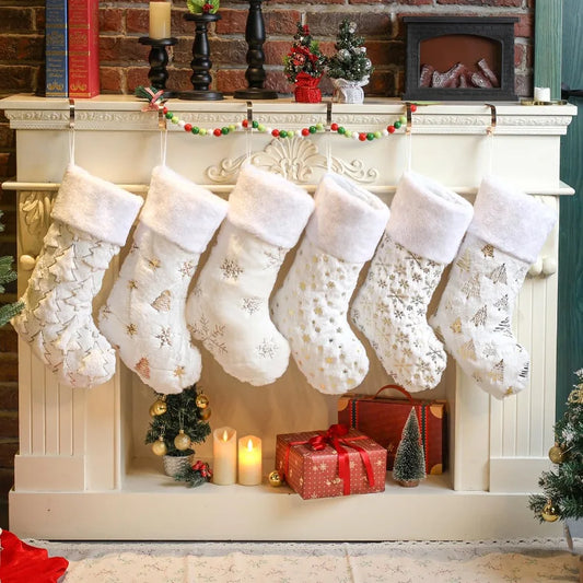 White Christmas Stockings