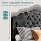 Upholstered Diamond Button Tufted Platform Bed