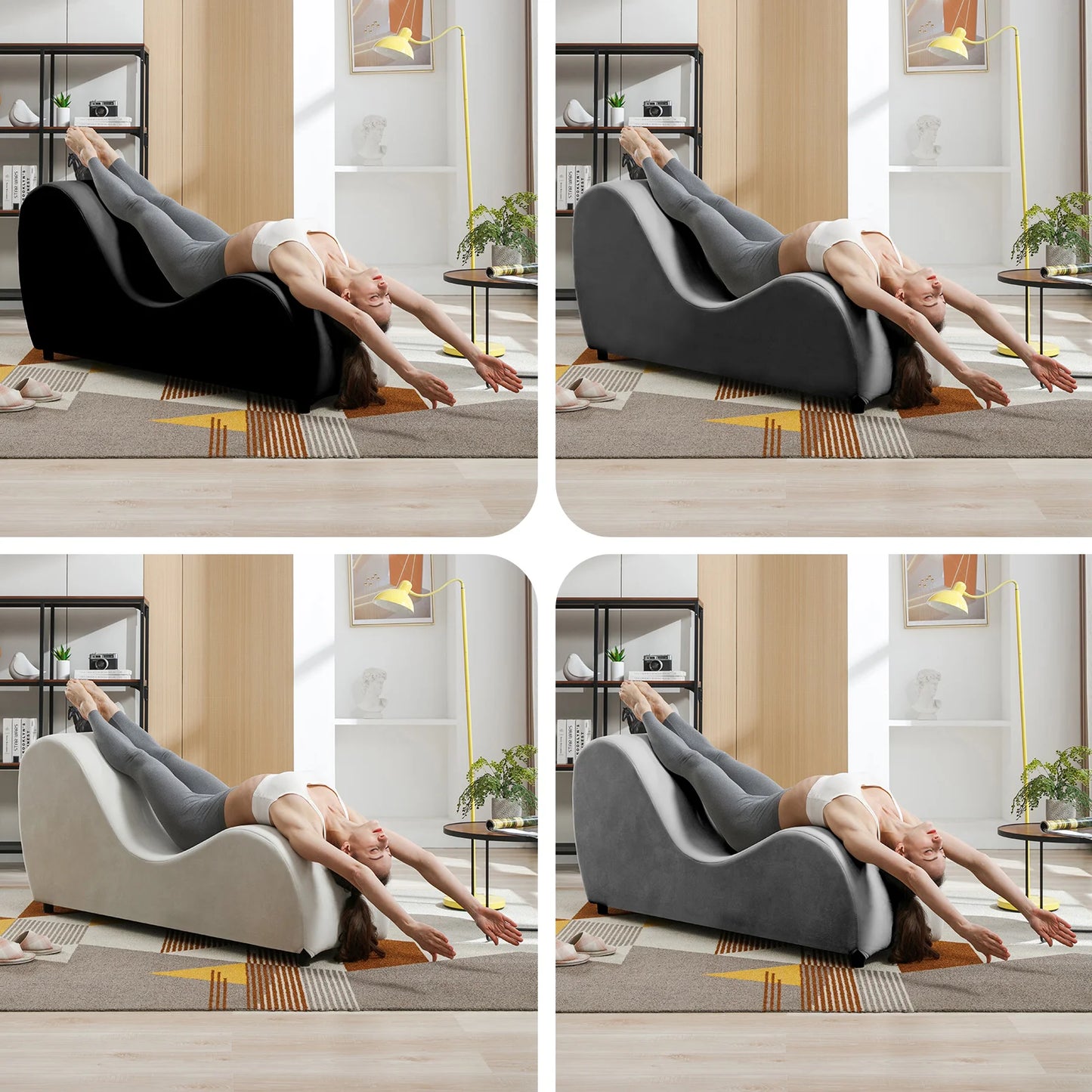 Sleek Curved Chaise Lounge