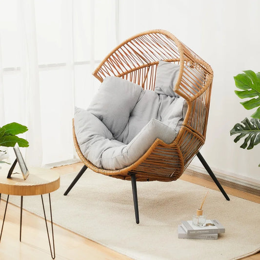 Outdoor & Indoor Egg Chair with Cushions