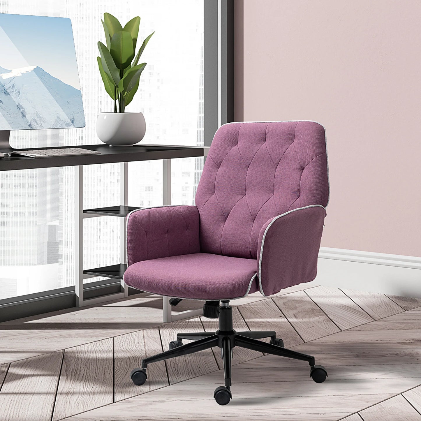 Modern Velvet Swivel Office Chair