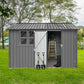 Metal Garden Sheds with Window and  Lockable Doors