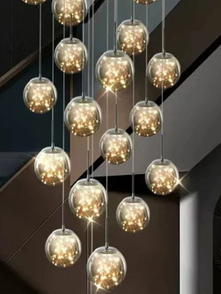 Nordic Glass Bubble Ball Chandelier