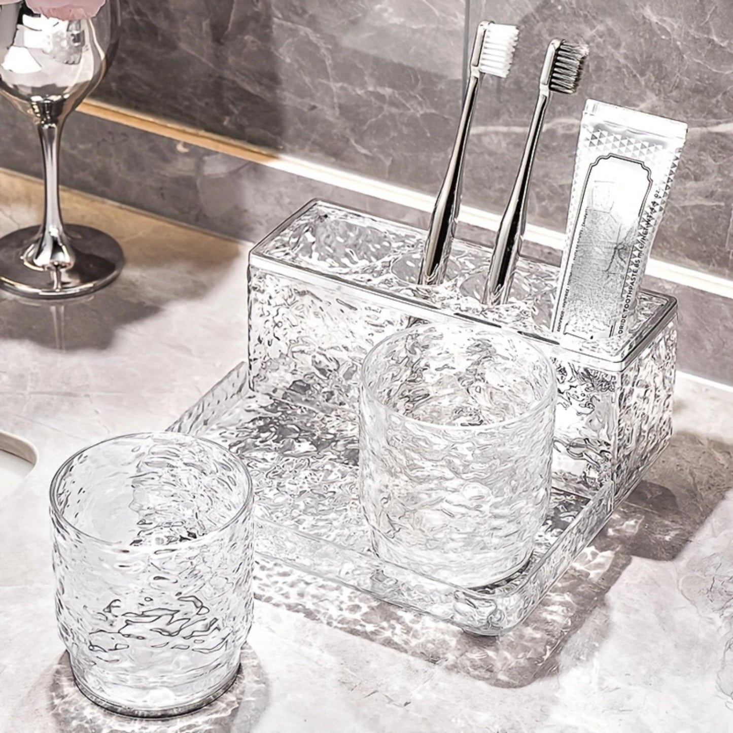 Sleek and Stylish Bathroom Essential Set