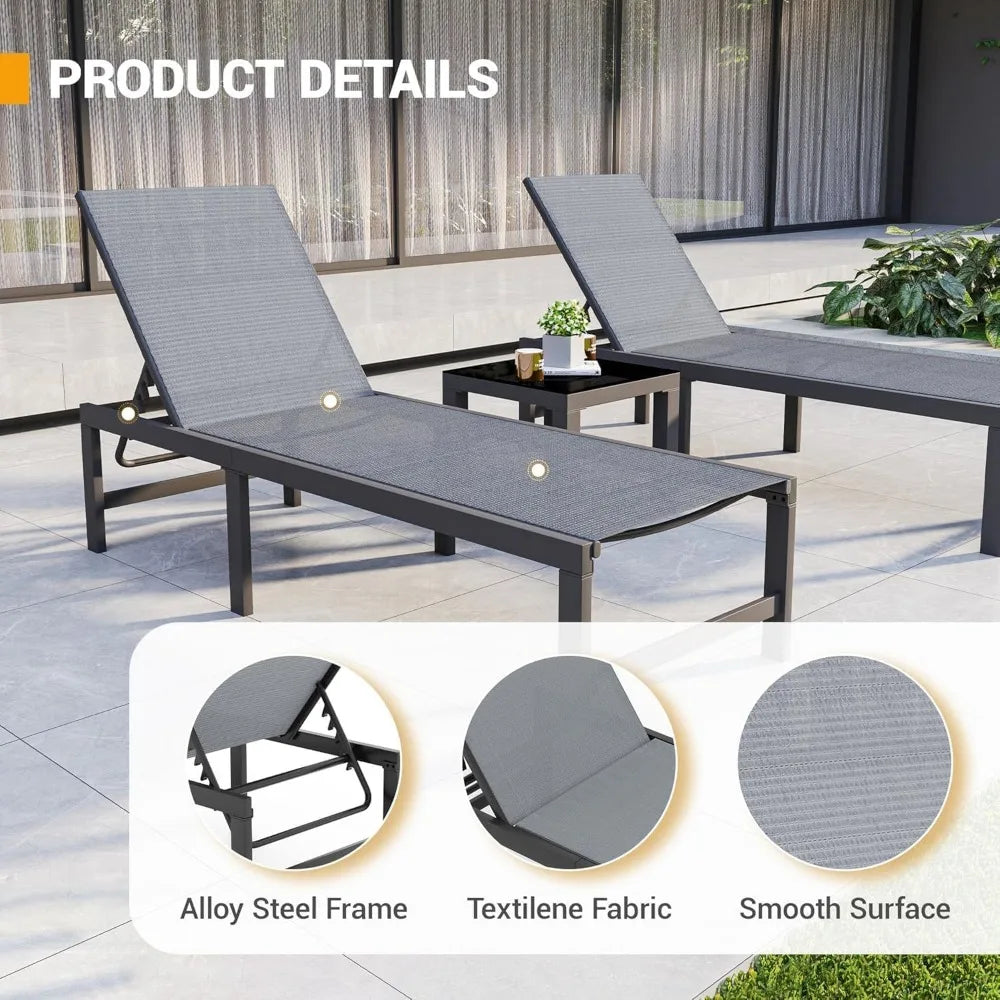 Fabric Lounge Chair Set