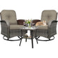 Swivel Rocker Wicker Chair Set