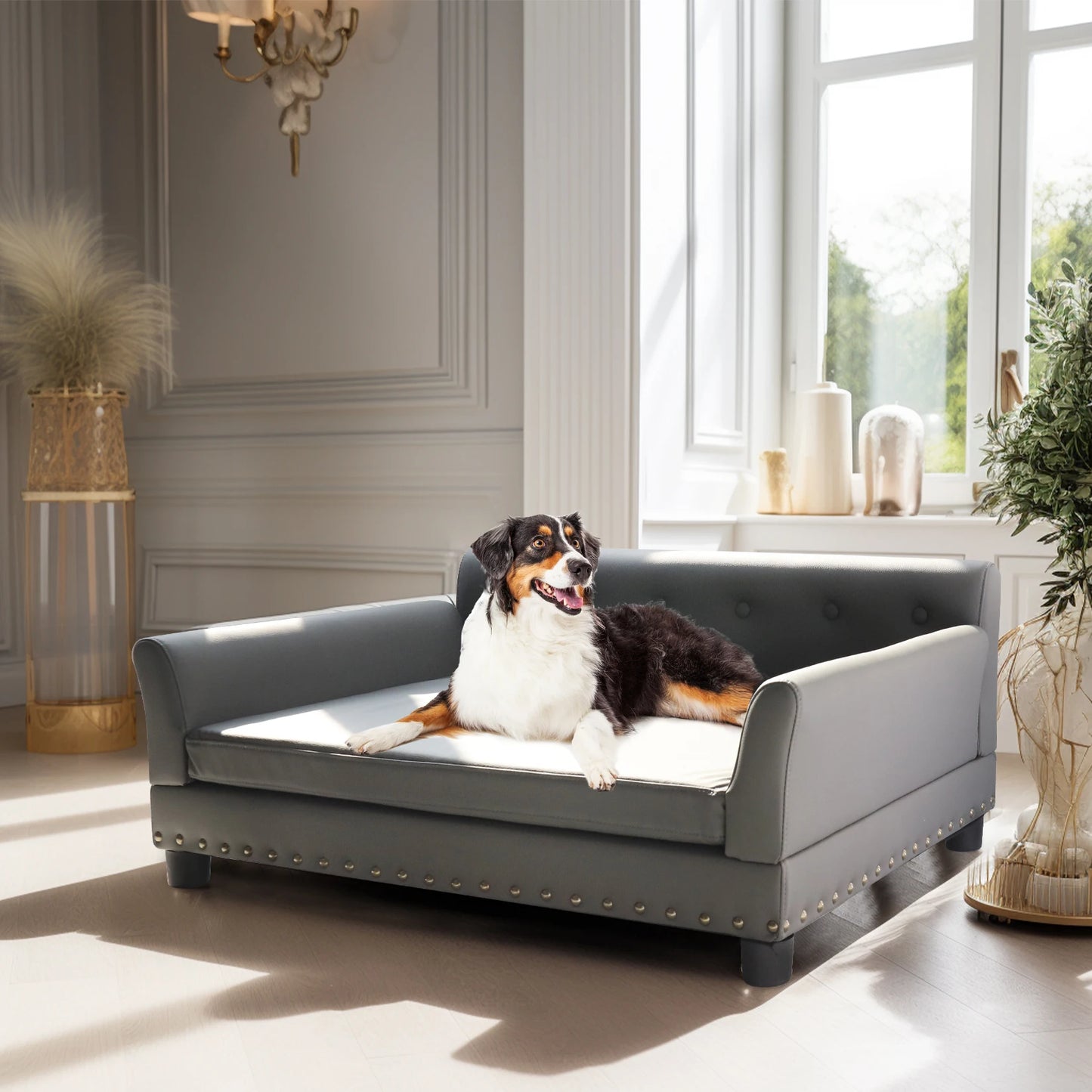 Luxurious Pet Snuggle Lounge Chair with Removable Cushion