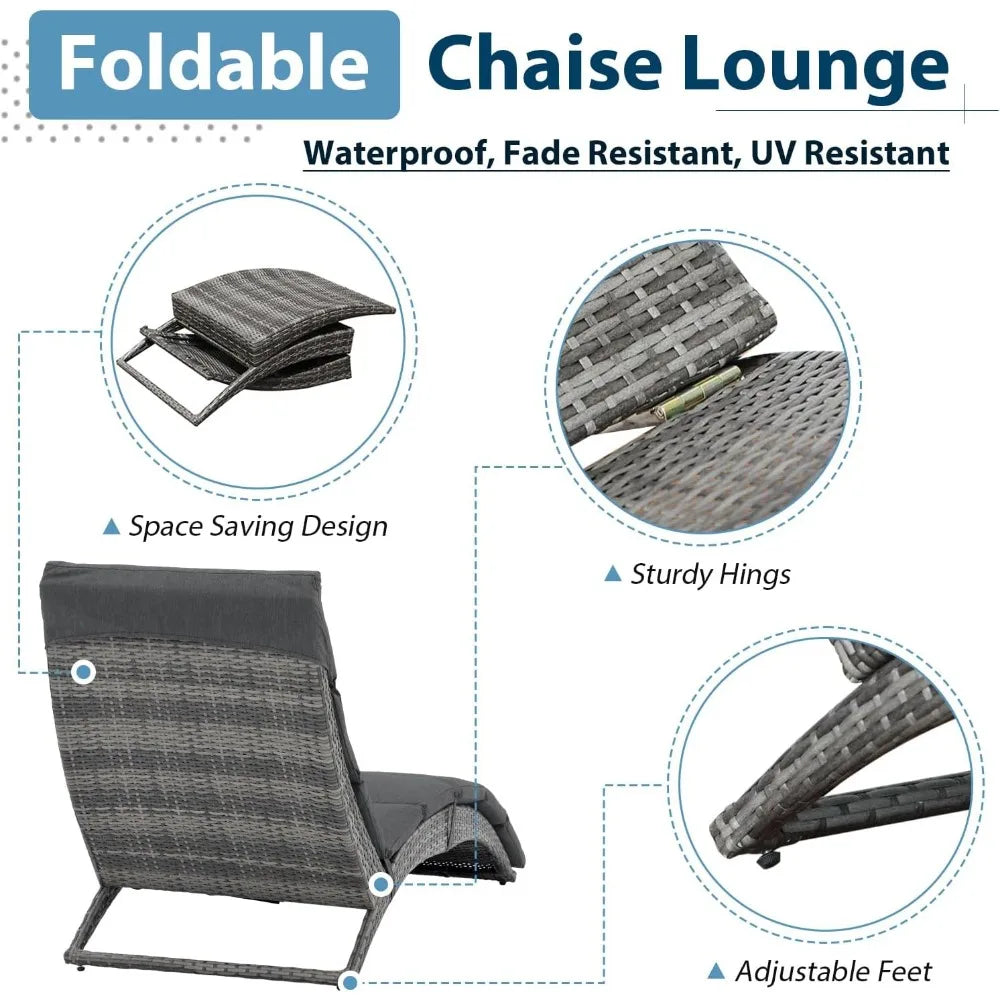 Patio Chaise Lounge Chairs with Cushion