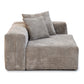 Modern Corduroy Fabric Sectional Couch with Pillow