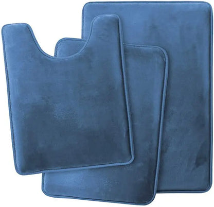 Non-Slip Velvet Bath Mat Set
