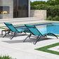 Oversized Lightweight Chaise Lounge Set with 2 Side Tables