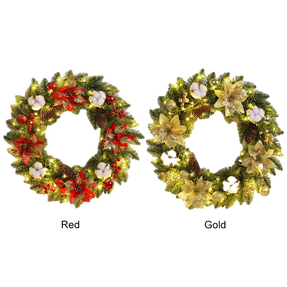 Spruce Pine Cones, Berries Festive Holiday Wreath