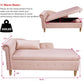Modern Mid-Century Chaise Lounge Chair with Storage