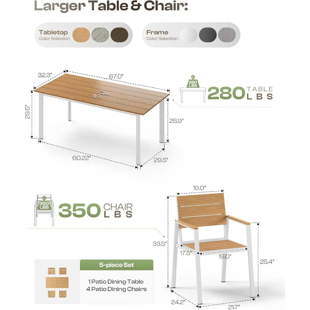 Aluminum Patio Dining Set