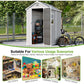 Resin Outdoor Storage Shed with Floors and Window