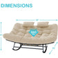 Oversized Loveseat Rocking Papasan Chair with Cushions