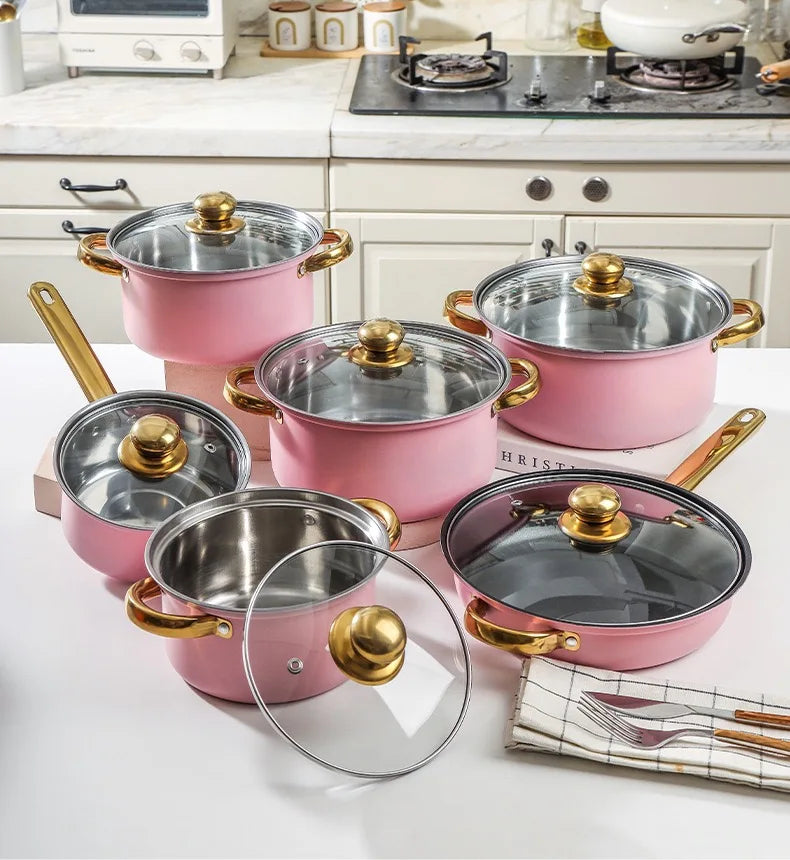 Non-Stick Stainless Steel Cookware Set