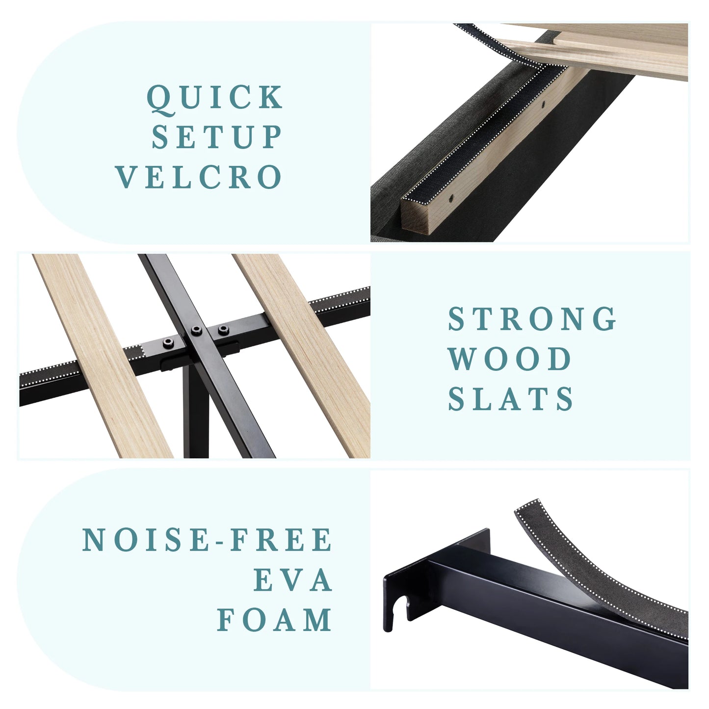 Contemporary Fabric Platform Bed