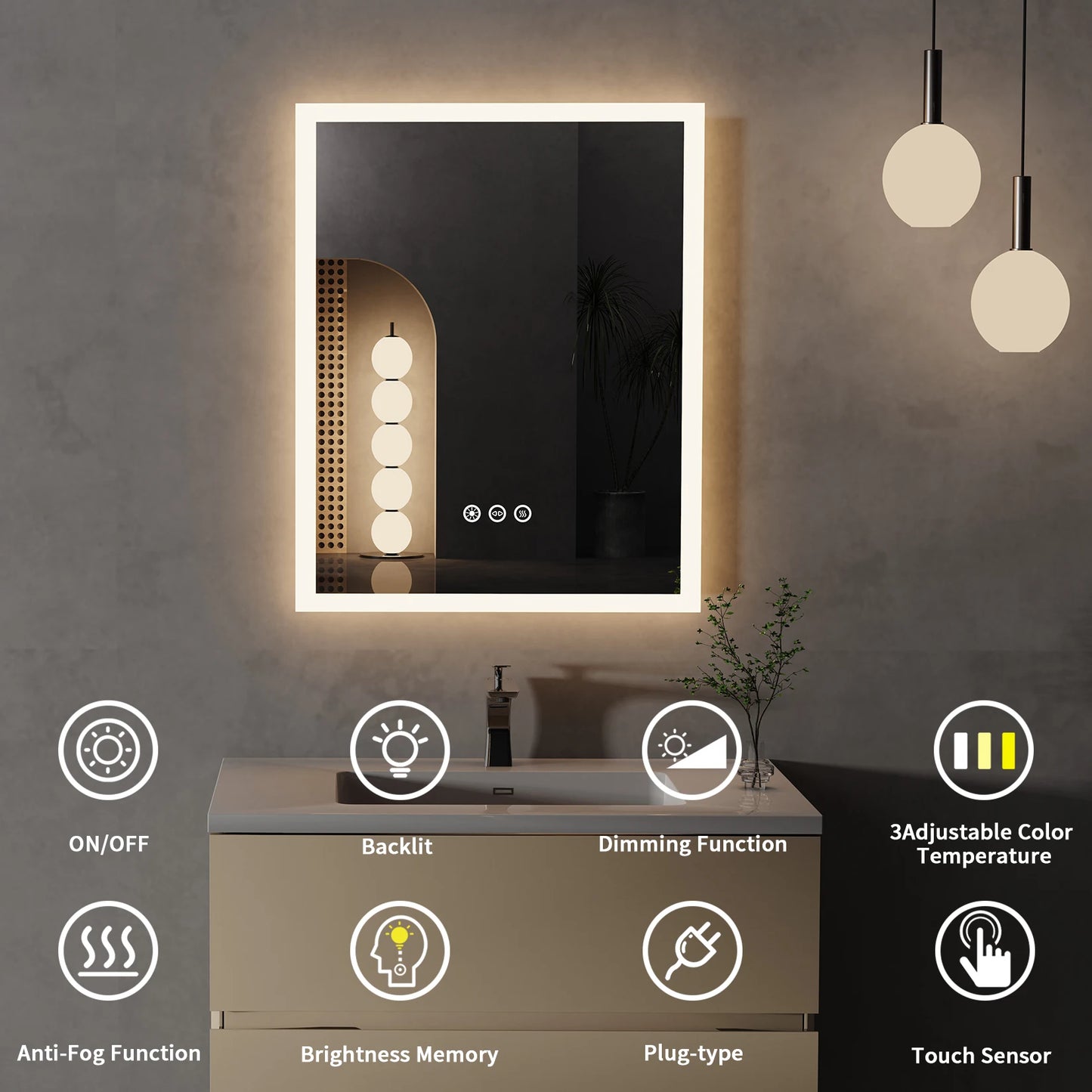 Classic and Luxury Smart Technology LED Vanity Mirror