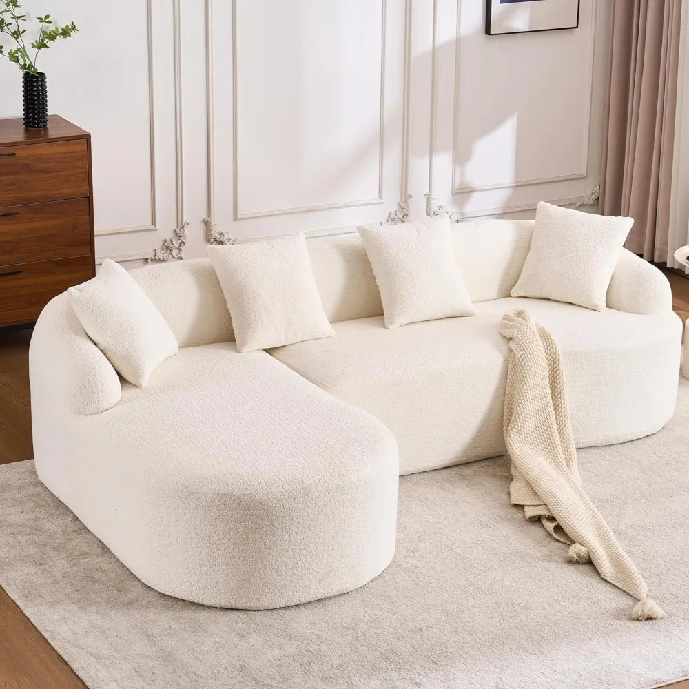 Modern Chenille Sofa with Pillow