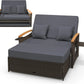 Daybed Chaise Lounger w/4-Level Adjustable Backrest & Retractable Trays