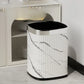 Leather Marble Grain Square Waste Bin