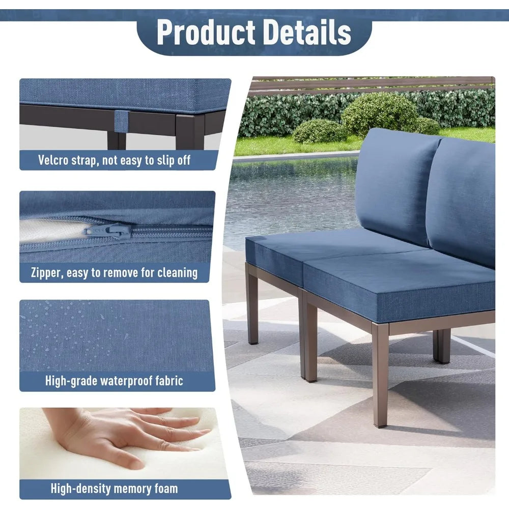 Modern Metal Outdoor Conversation Set
