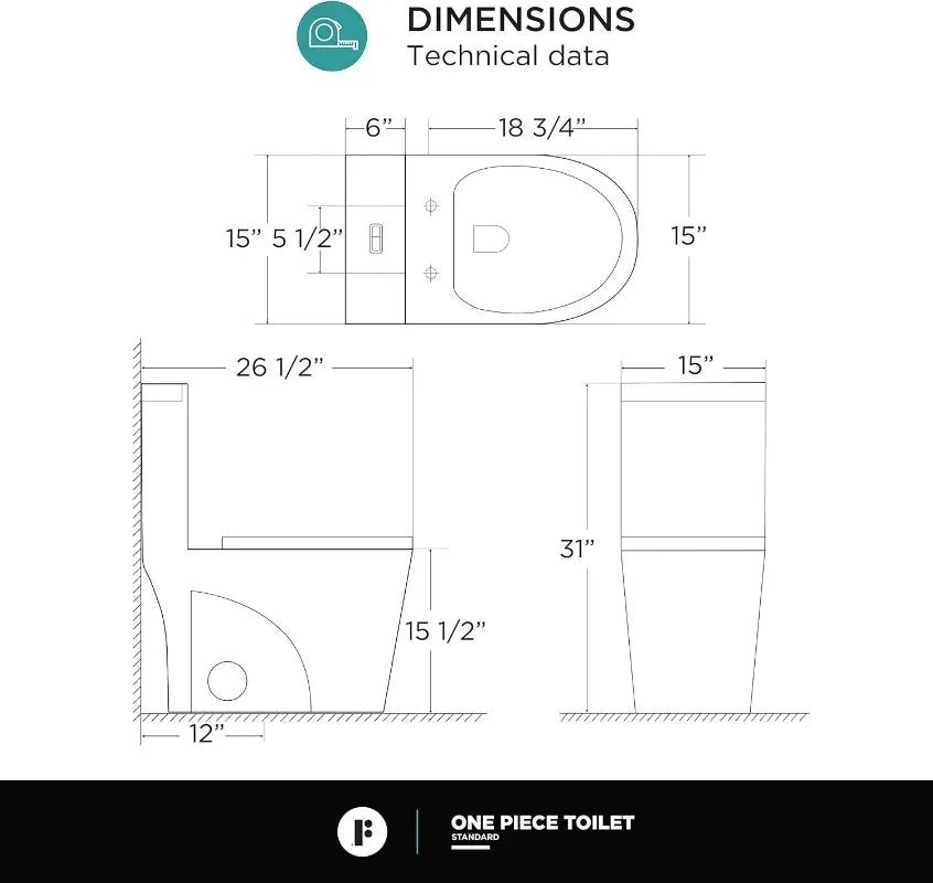 Contemporary Luxury Gold Compact One-Piece Toilet
