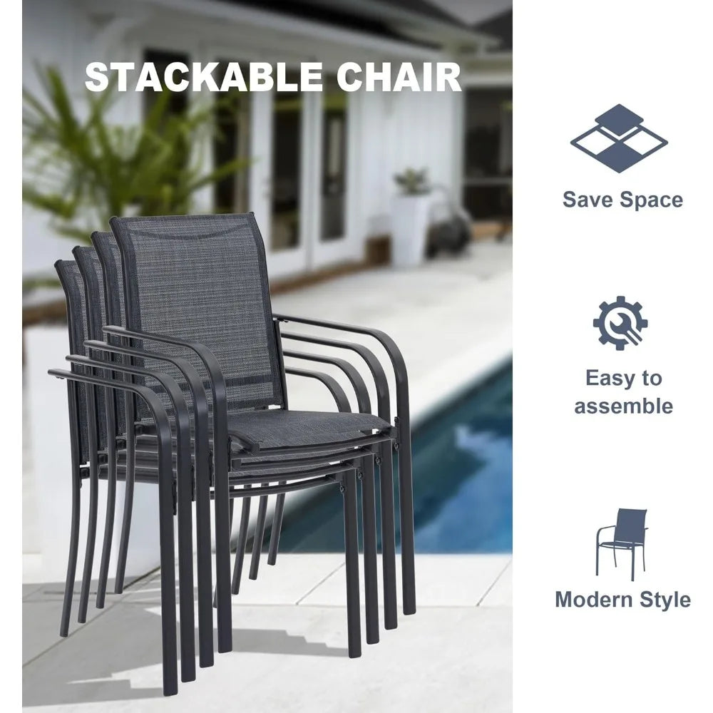 Round Aluminum Patio Dining Set