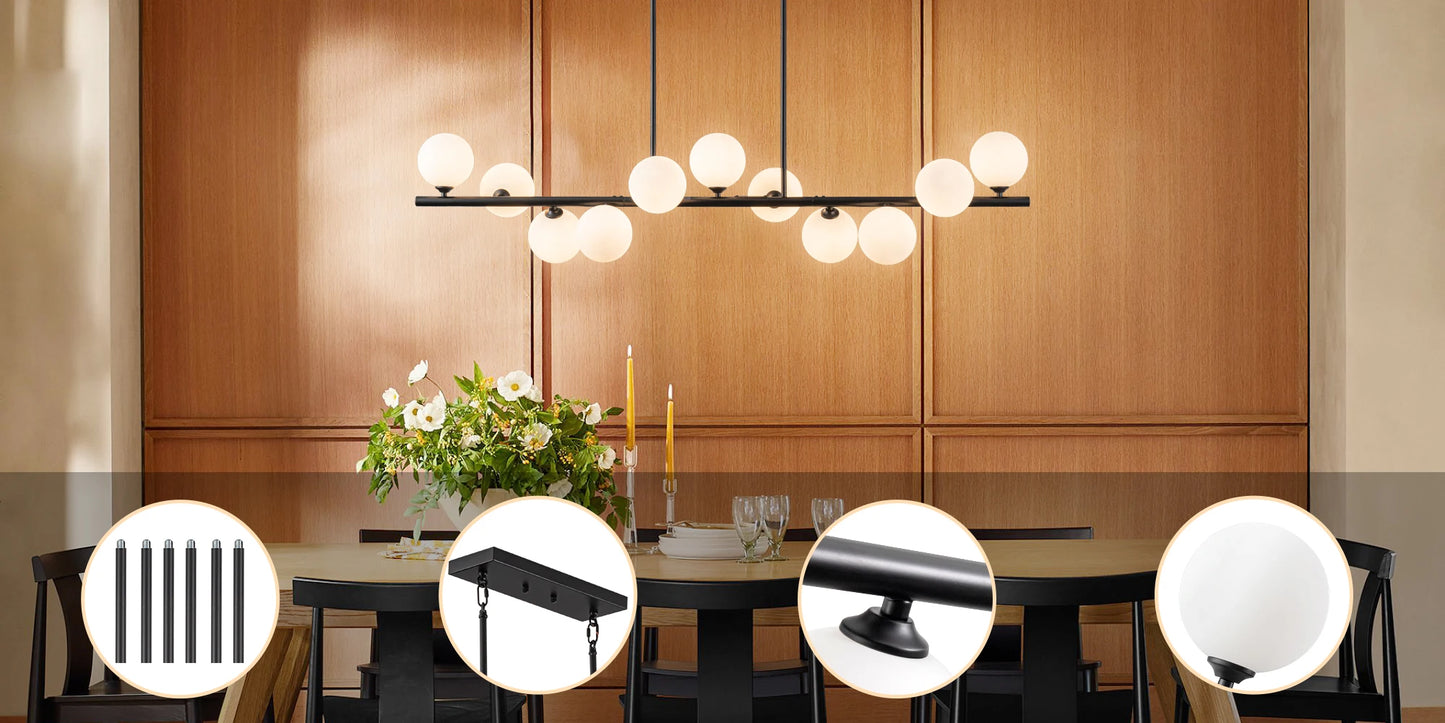 Modern Linear Bubble Chandelier