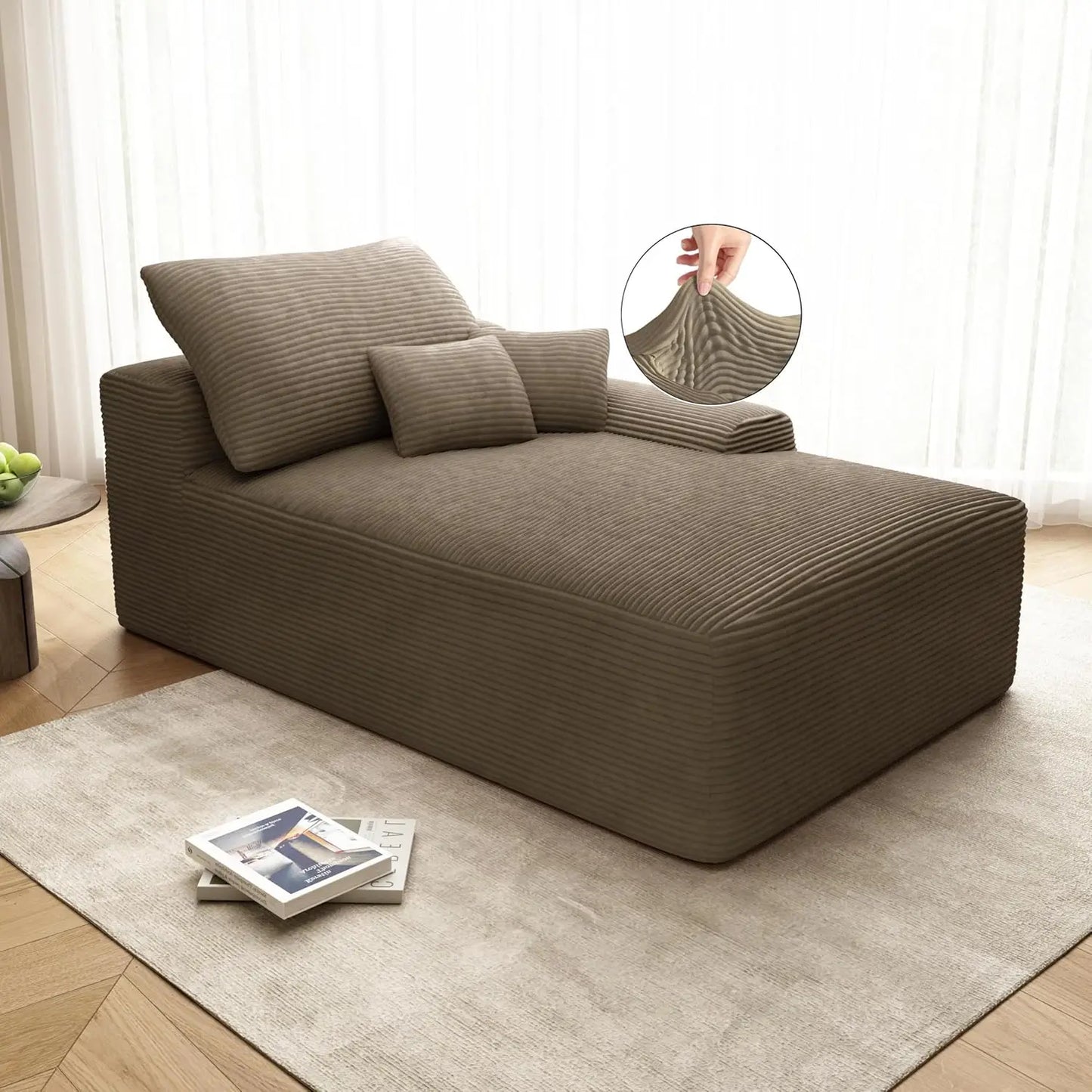 Oversized Modular Cloud Chaise Lounge