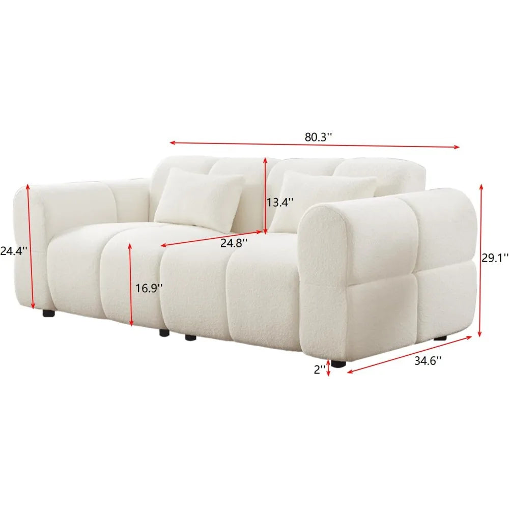 Modern Boucle Couch