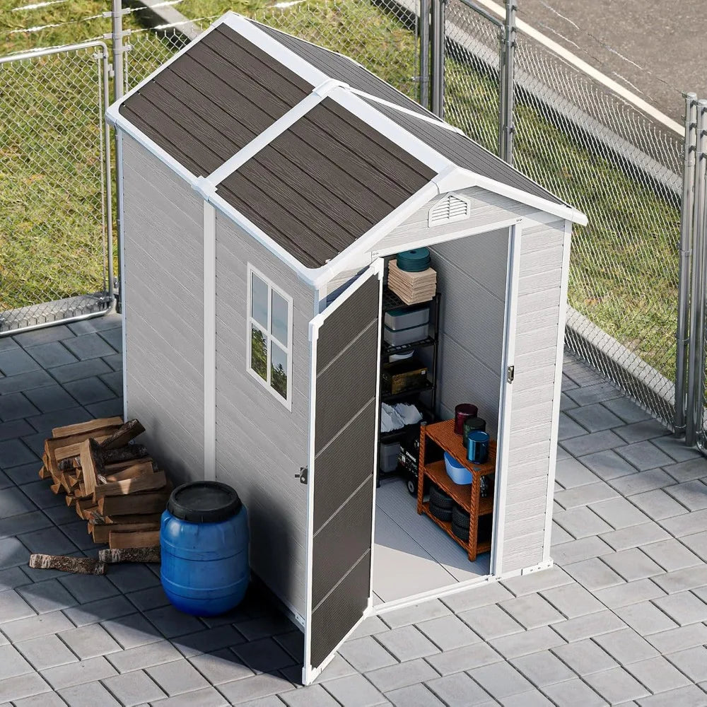Resin Outdoor Storage Shed with Floors and Window