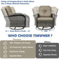 Swivel Rocker Wicker Chair Set