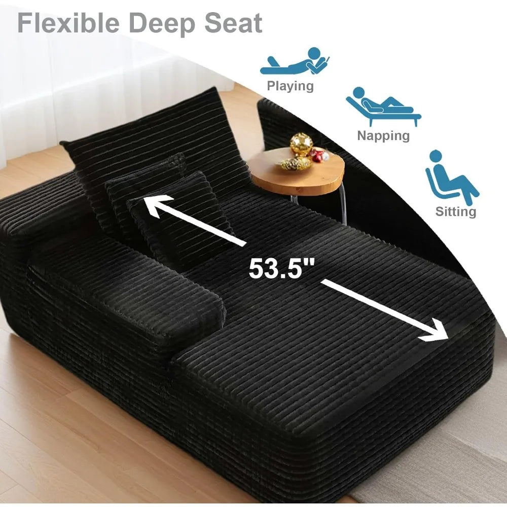 Oversized Modular Cloud Chaise Lounge