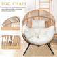 Wicker Egg Chair with Cushions