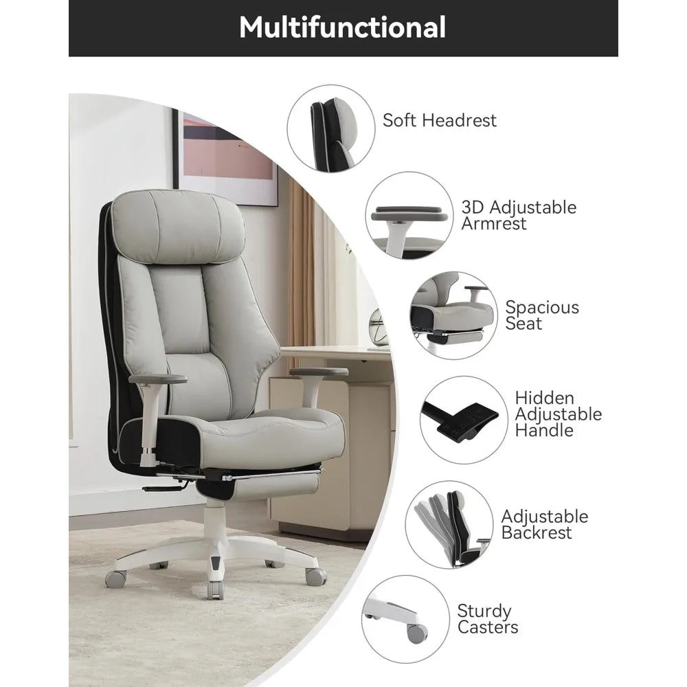 Ergonomic Leather Executive Office Chair