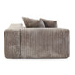 Modern Corduroy Fabric Sectional Couch with Pillow